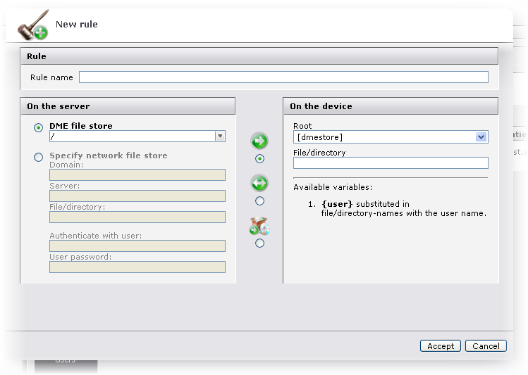 New file sync rule
